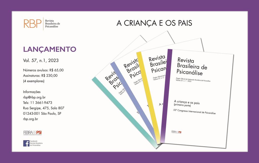 A Revista Brasileira de Psicanálise lança a sua 1ª edição de 2023