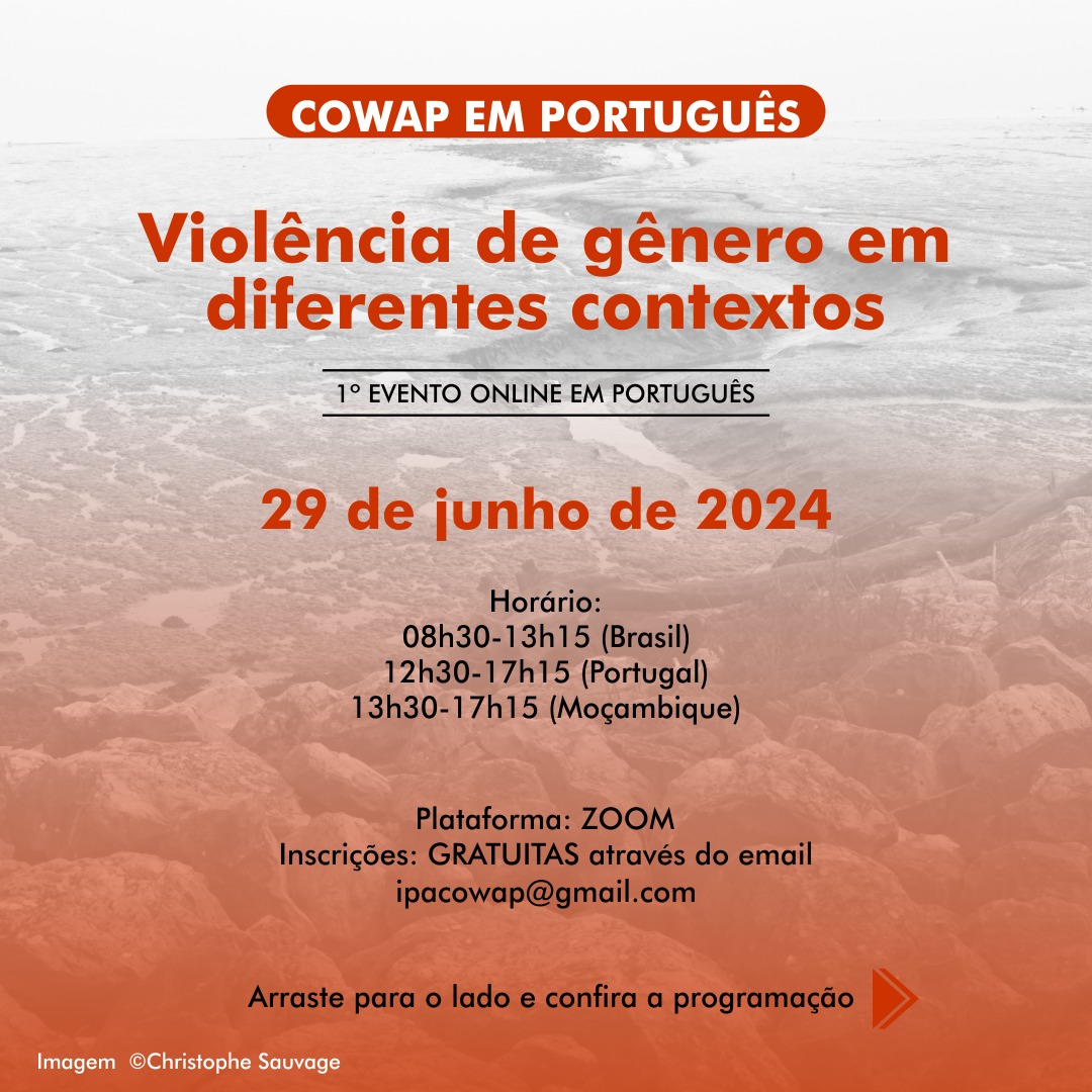 IPA realiza 1º evento COWAP em português. Clique aqui e inscreva-se