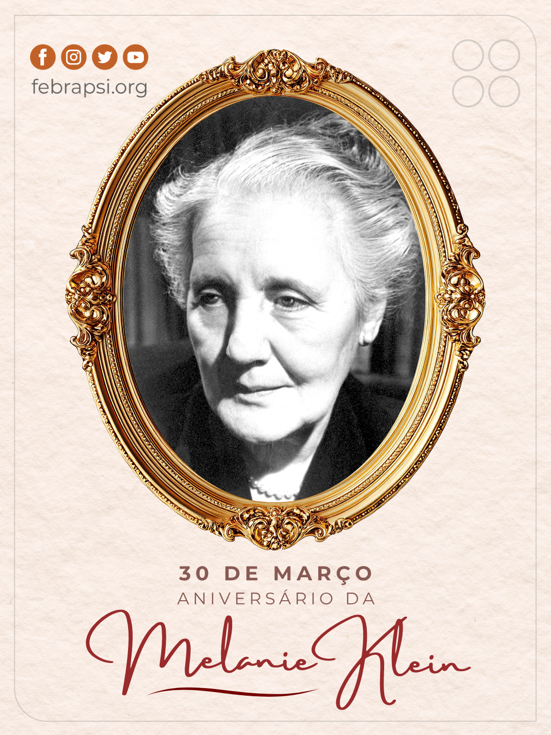 Dia 30 de março celebramos o aniversário de Melanie Klein (1882–1960)