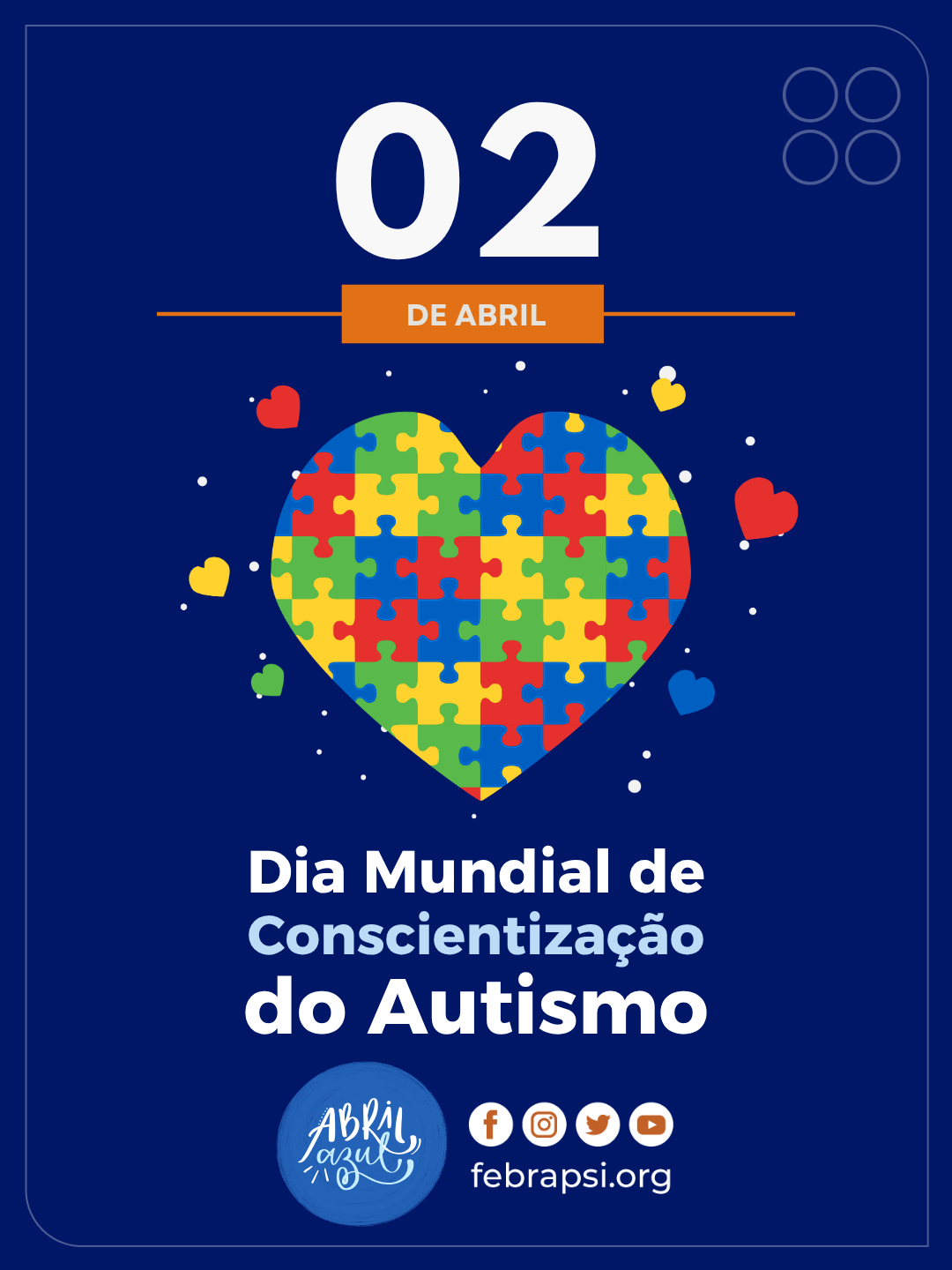 Celebramos a conscientização do abril azul