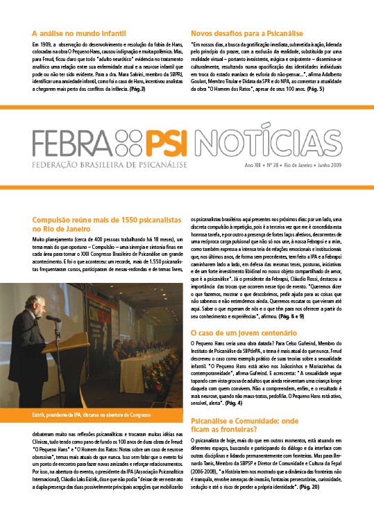 FEBRAPSI Notícias  Nº 38 - Junho de 2009