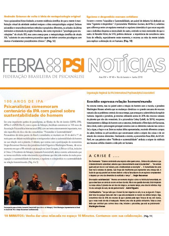 FEBRAPSI Notícias Nº 40 - Junho de 2010