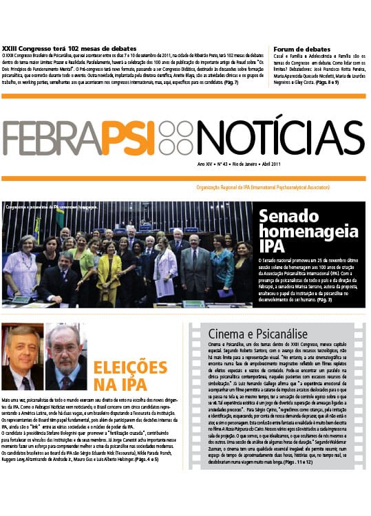 FEBRAPSI Notícias Nº 43 - Abril de 2011