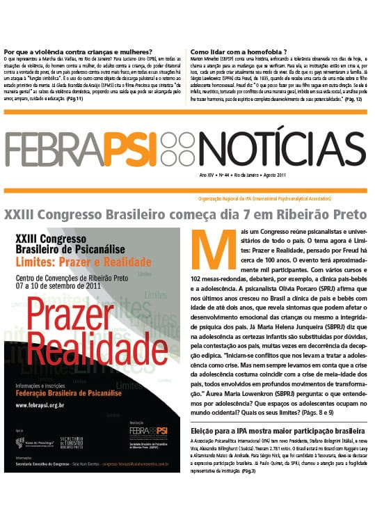FEBRAPSI Notícias Nº 44 - Agosto de 2011