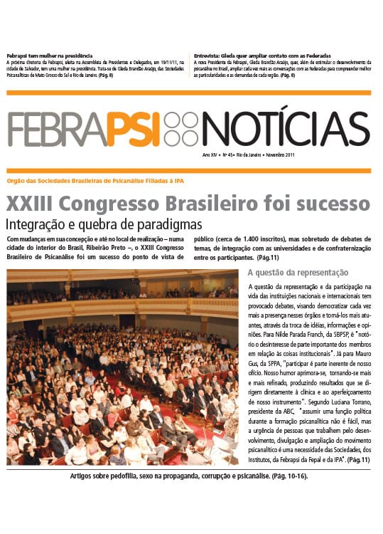 FEBRAPSI Notícias Nº 45 - Novembro de 2011