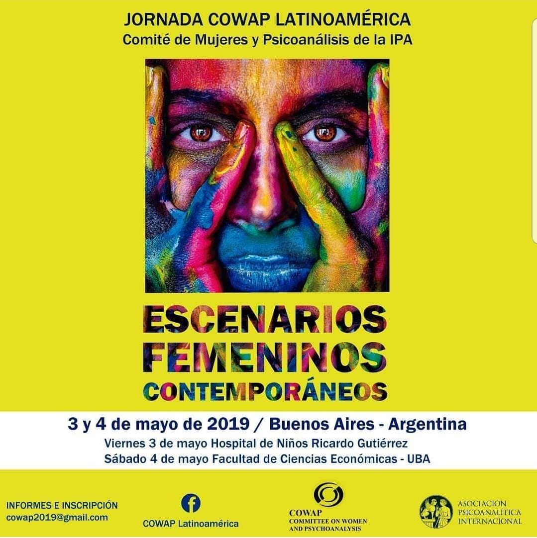 Jornada Latino-americana de Cowap “Escenarios Femeninos Contemporáneos” será realizada em Buenos Aires nos dias 3 e 4 de maio.