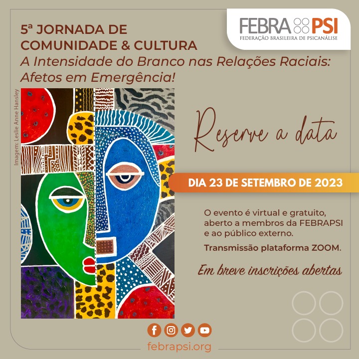 Reserve a data: dia 23 de setembro, 5ª Jornada de Comunidade & Cultura da Febrapsi