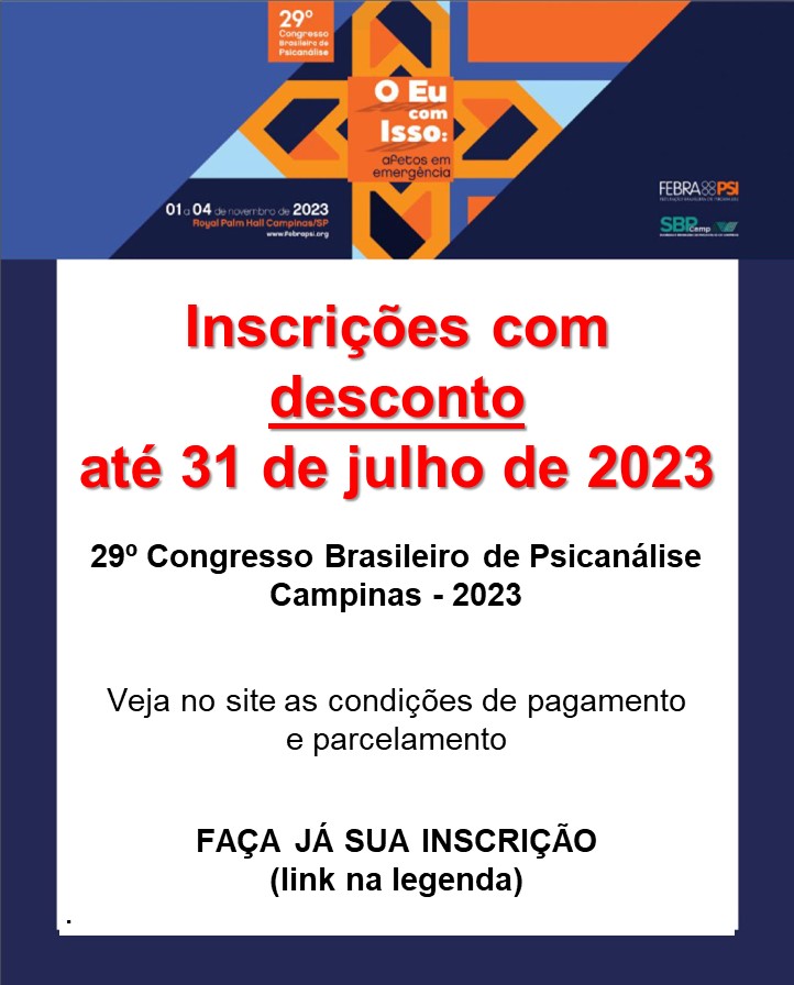 Dia 31 de julho nova mudança de valores nas inscrições do congresso. Faça a sua inscrição, clique aqui