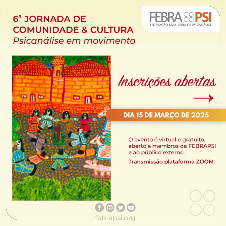 Inscreva-se na 6ª Jornada de Comunidade e Cultura. Clique aqui