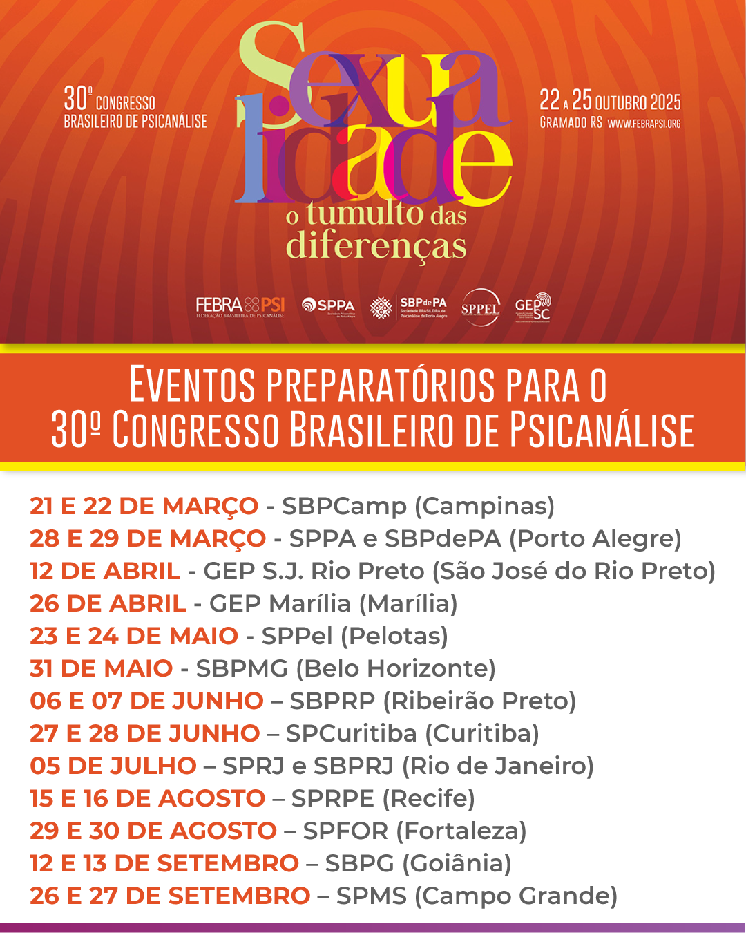 Programe-se para participar dos eventos preparatórios do Congresso. Clique aqui e veja as datas