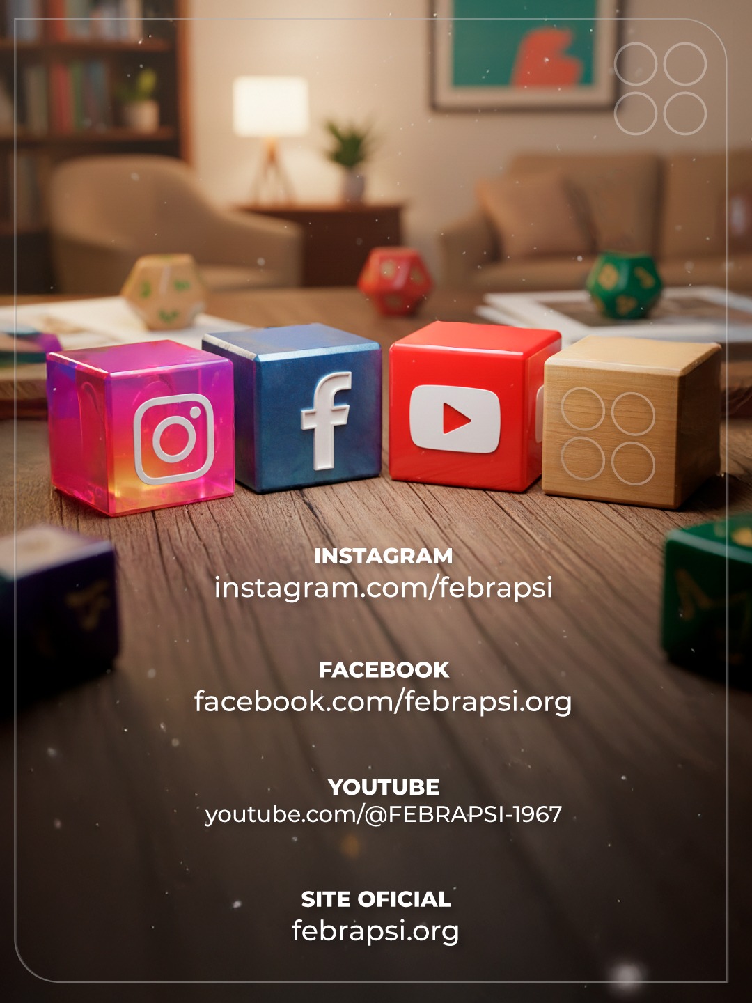 Siga a FEBRAPSI nas redes sociais e acompanhe tudo também pelo site oficial